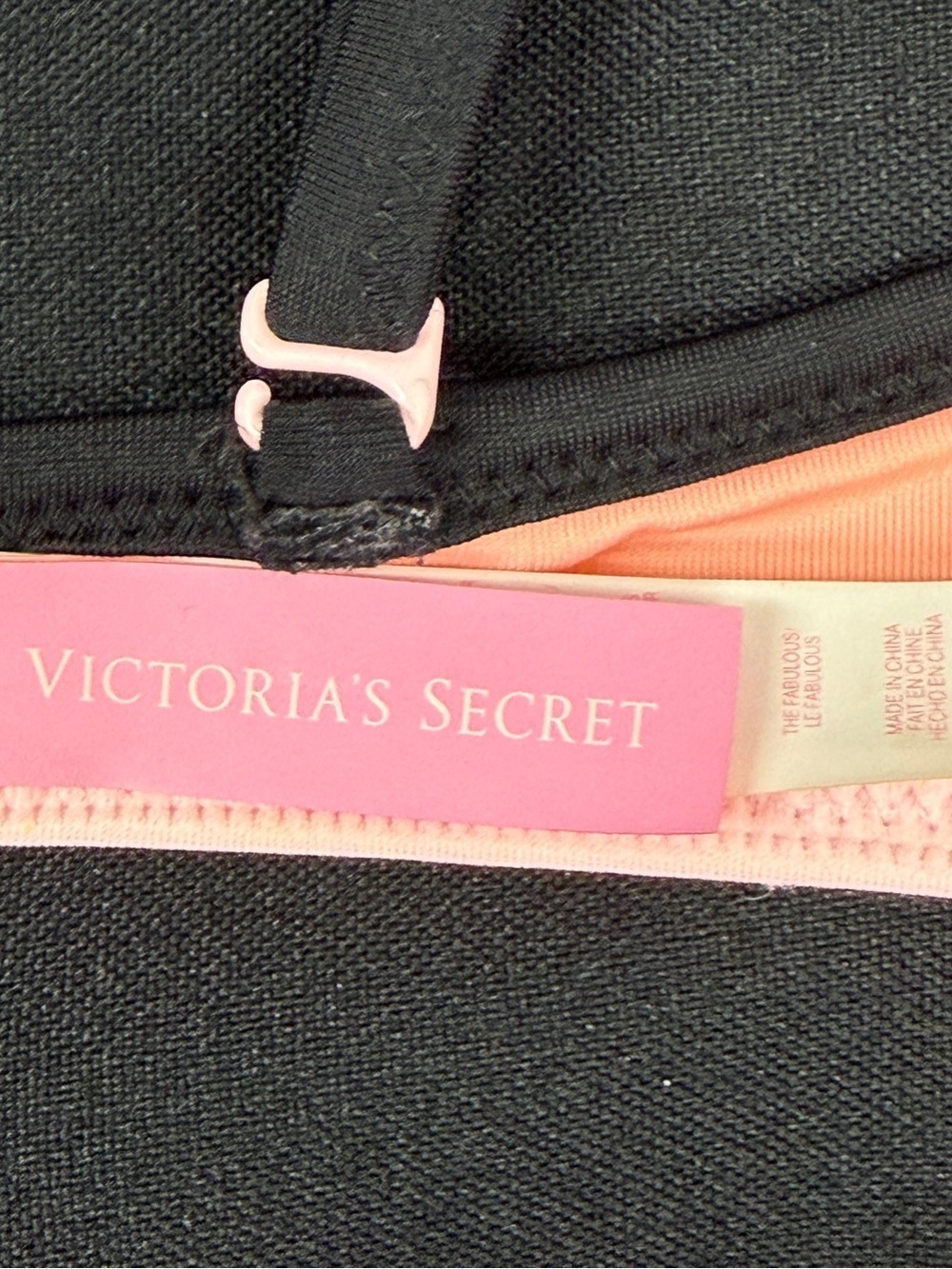 Victoria's Secret Coral Pink Padded Triangle Bra with Black Trim - Picture 11 of 12